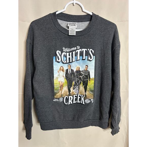 Schitt’s Creek Sweatshirt Men’s Medium TV Show Crewneck Gray - Picture 1 of 4